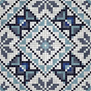 Seamless Vector Pattern Imprime: Mosaic tiles background, seamless vector pattern