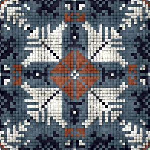 Seamless Vector Pattern Imprime: Mosaic tiles background, seamless vector pattern