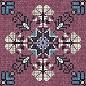 Modern Interior Decoration Imprime: Mosaic tiles background, seamless vector pattern