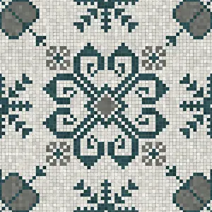 Seamless Vector Pattern Imprime: Mosaic tiles background, seamless vector pattern