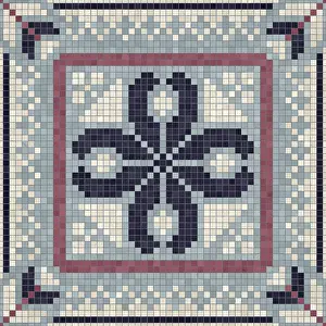 Modern Architectural Style Imprime: Mosaic tiles background, seamless vector pattern