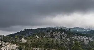Uninhabited Mountainous Region Imprime: Mountain landscape with dramatic clouds