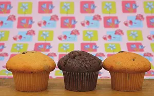 Empty Studio Food Photographies Imprime: Three muffins