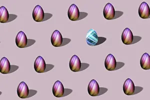 Easter Egg Pattern Imprime: Multicolored Easter egg pattern made