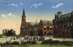 Authentic Reproduction Postcard Imprime: Naschmarkt in Oderberg, today Bohumin