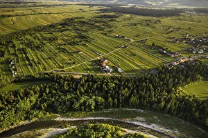 Eastern European Farmland Imprime: Natural pattern in farm fields