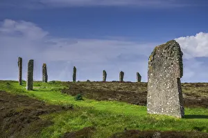 World Heritage Site Great Britain Imprime: Neolithic stone circle, partial view