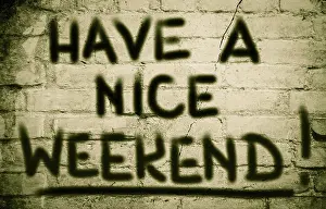 Symbolic Picture Imprime: Have A Nice Weekend Concept