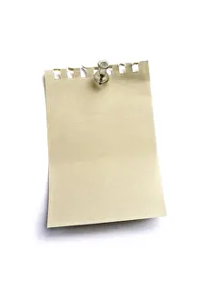 Empty Sheet Of Paper Imprime: Note with a pin