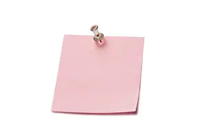 Cut Out Image Imprime: Note with a pin