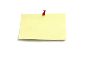Cut Out Image Imprime: Note with a pin
