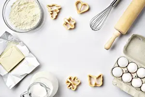 Kitchen Utensils Imprime: Objects and ingredients for baking