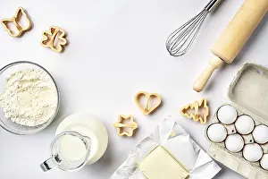 Kitchen Utensils Imprime: Objects and ingredients for baking
