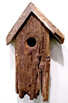 Studio Still Life Photography Imprime: Old nesting box on the wall