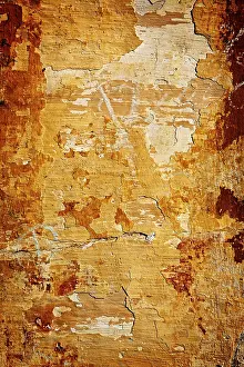 Close Up Plaster Wall Imprime: Painted plaster wall texture
