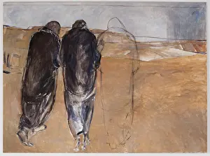 Pintura de Emmaus por Janet Brooks Gerloff 1992