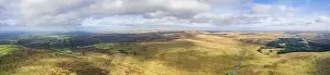 Panorama View From Above Imprime: Panorama over Sharpitor from a drone
