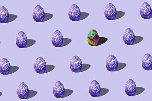 Symbolic Easter Image Imprime: Pastel Easter egg pattern made