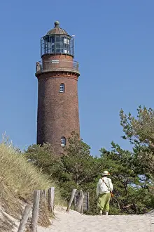 Lighthouse Germany Imprime: Path from the beach to the lighthouse