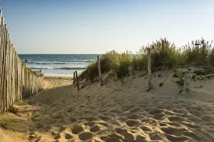 Western Europe Beaches Imprime: Path through the dunes to the beach