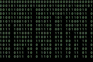 Dark Background Design Imprime: Pattern with binary code on dark background