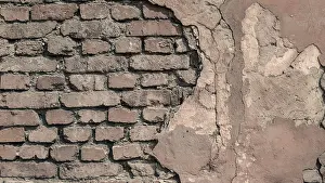Close Up Brick Pattern Imprime: Pattern old brick wall close up background backdrop
