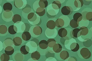 Contemporary Illustration Style Imprime: A pattern of overlapping translucent green circles creates a vibrant