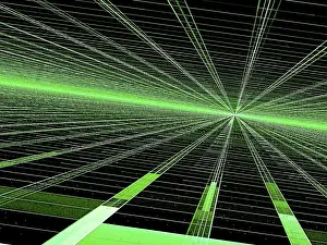 Fractal Background Imprime: Perspective background - abstract computer-generated image
