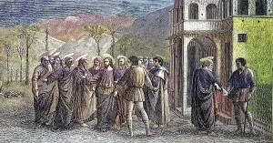 Wall Painting Fresco Imprime: Peter, at Christ's command