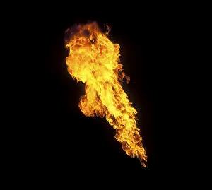 Fire Eater Performance Imprime: Pillar of fire from a fire-eater
