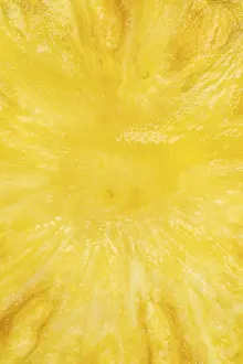 Full Frame Pineapple Photo Imprime: Pineapple fruit background from above