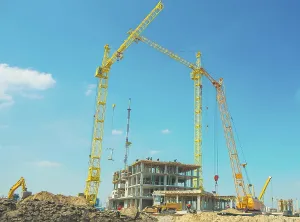 Contemporary Cityscape View Imprime: Process of construction