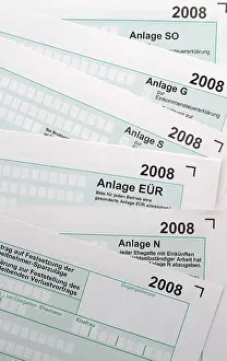 Financial Market Images Imprime: Pre-printed forms, tax declaration