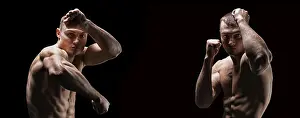 Professional Boxer Imprime: Professional boxer posing in the studio