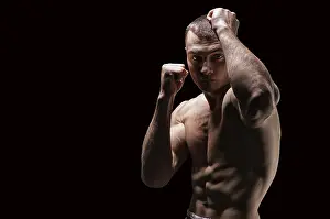Professional Boxer Imprime: Professional boxer posing in the studio