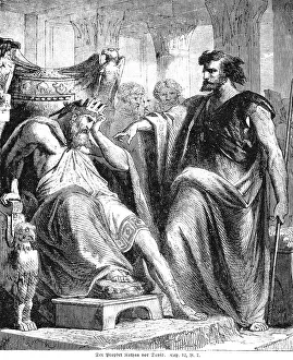 Middle East Artwork Imprime: The prophet Nathan in front of David