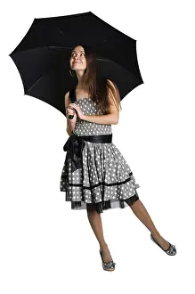 Elegant Female Model Imprime: Keep the rain out