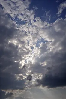 Middle Franconia Imprime: Rain clouds with sun rays, Eckental