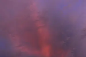 Overcast German Sky Imprime: Reddish clouds in the evening sky