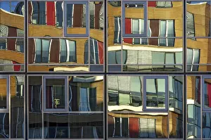 Deserted Building Imprime: Reflection on the house facade