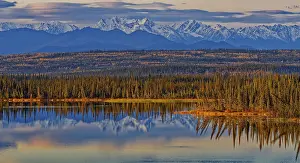 American Wilderness Scene Imprime: Reflection of the Wrangell Mtns