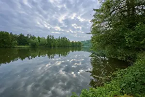 Bavaria Germany Scenery Imprime: River landscape, reflection, tree