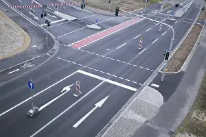 European Road Traffic Scene Imprime: Road intersection (junction), Bamberg