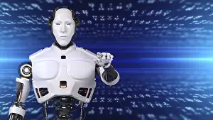 AI Technology Imprime: Robotics and AI for the future. 3D rendering