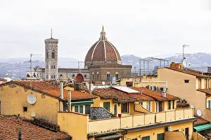 Old Town Florence Italy Imprime: Above the rooftops of Florence