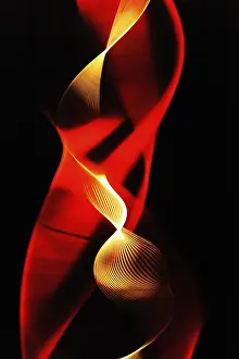 Stroboscopic Flash Imprime: Rotating thread illuminated with a stroboscopic flash