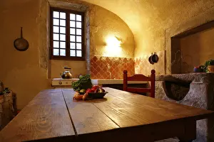 Fresh Vegetable Bowl Imprime: Rustic kitchen