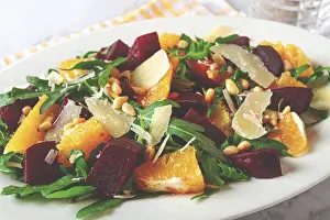 Beet Salad Recipe Imprime: A salad made with chunks of beet