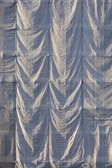 Empty Construction Area Europe Imprime: Scaffolding with cladding, Germany