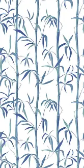 Asian Decorative Item Imprime: A seamless bamboo vector pattern